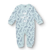 HelloBaby Erkek Bebek Patiksiz Tulum İnterlok Bisiklet Yaka Uzun Kol Ribanalı Paça