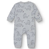 HelloBaby Erkek Bebek Patiksiz Tulum İnterlok Bisiklet Yaka Uzun Kol Ribanalı Paça