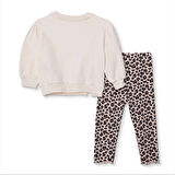 HelloBaby Kız Bebek Leopar Bluz-Tayt Kaşkorse Reçme Paça