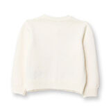 HelloBaby Kız Bebek Floral Teddy Bear Triko Hırka Fırfırlı Yaka Uzun Kol