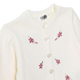 HelloBaby Kız Bebek Floral Teddy Bear Triko Hırka Fırfırlı Yaka Uzun Kol