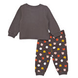 HelloBaby Erkek Bebek Pijama Takımı Bisiklet Yaka Uzun Kol Ribanalı Paça