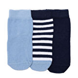 HelloBaby Erkek Bebek 3lü Kaydırmaz Çorap
