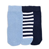 HelloBaby Erkek Bebek 3lü Kaydırmaz Çorap