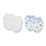 HelloBaby Erkek Bebek Yenidoğan 2'li Eldiven İnterlok