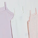 HelloBaby Kız Bebek 3lü Atlet Body Ribana Bisiklet Yaka İp Askılı