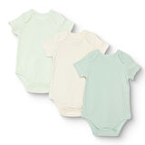 HelloBaby Erkek Bebek 3lü Atlet Body Bisiklet Yaka Kısa Kol