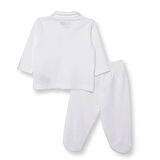 HelloBaby Erkek Bebek Yenidoğan Mevlüt Kıyafeti Gabardin Kapüşonlu Uzun Kol Patikli Paça