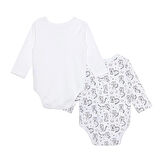 HelloBaby Erkek Bebek 2li Uzun Kol Body İnterlok Çıtçıtlı Yaka