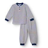 HelloBaby Erkek Bebek Uzun Kol Pijama Takımı Kadife Bisiklet Yaka Uzun Kol Ribanalı Paça