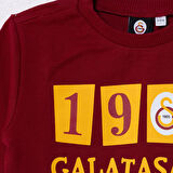 Galatasaray Unisex Sweatshirt İki İplik Bisiklet Yaka Uzun Kol
