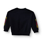 Galatasaray Unisex Sweatshirt İki İplik Bisiklet Yaka Uzun Kol