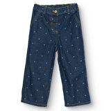 HelloBaby Kız Bebek Denim Pantolon Reçme Paça