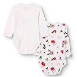 HelloBaby Erkek Bebek New Year 2li Uzun Kol Body Zarf Yaka Uzun Kol Ribana Paça