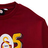 Galatasaray Unisex Sweatshirt İki İplik Bisiklet Yaka Uzun Kol