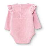 HelloBaby Kız Bebek Uzun Kol Body Kadife Bisiklet Yaka Uzun Kol