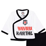 Beşiktaş Unisex Yenidoğan 5li Askı Hastane Çıkışı İnterlok Zarf Yaka Uzun Kol Patikli Paça