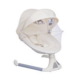 baby plus Swingo Ana Kucağı Motorlu Sallanır AC Adaptörlü Müzikli Zamanlayıcılı 0+ Ay 15 Kg Bej