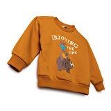 HelloBaby Erkek Bebek Sweatshirt Şardonlu İki İplik Uzun Kol