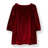 HelloBaby Kız Bebek Chic Elbise Kadife Bisiklet Yaka Kısa Kol