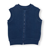 HelloBaby Erkek Bebek Yelek Fermuarlı Ottoman Bisiklet Yaka Atlet Kol