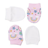 HelloBaby Kız Bebek Yenidoğan Eldiven İnterlok