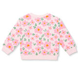 HelloBaby HelloBaby Kız Bebek Sweatshirt Şardonlu İki İplik Bisiklet Yaka Uzun Kol