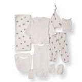 HelloBaby Unisex 10lu Hastane Çıkışı İnterlok V Yaka Uzun Kol Patikli Paça