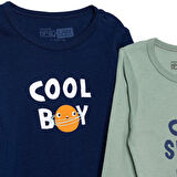 HelloBaby Erkek Bebek 2li Uzun Kol Body Ribana Çıtçıtlı Yaka Uzun Kol