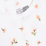 HelloBaby Kız Bebek Uzun Kol Body Ribana Çıtçıtlı Yaka Uzun Kol