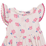 HelloBaby Kız Bebek Ditsy Flower Elbise Bisiklet Yaka Kısa Kol