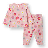 HelloBaby Kız Bebek Yenidoğan Sweatshirt-Patiksiz İnterlok Bisiklet Yaka Uzun Kol Patiksiz