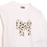 HelloBaby Kız Bebek Sweatshirt - Tayt İki İplik Bisiklet Yaka Uzun Kol Reçme Paça