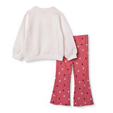 HelloBaby Kız Bebek Sweatshirt - Tayt İki İplik Bisiklet Yaka Uzun Kol Reçme Paça