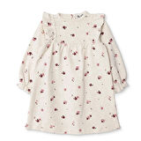 HelloBaby Kız Bebek Elbise Jakar Örme Bisiklet Yaka Uzun Kol