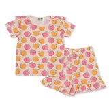 HelloBaby Kız Bebek Tişört-Şort Meyve Baskılı Bisiklet Yaka Short Sleeve Reçme