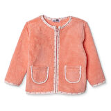 HelloBaby Kız Bebek Welsoft Hırka Bisiklet Yaka Uzun Kol