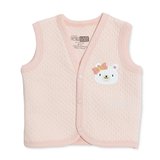 HelloBaby Kız Bebek Kapitone Yelek Çıtçıtlı V Yaka Sleeveless