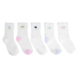 HelloBaby Kız Bebek 5li Soket Çorap Çiçek Baskılı