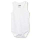 HelloBaby Unisex Beyaz Body Çıtçıtlı Bisiklet Yaka Atlet Kol Beyaz