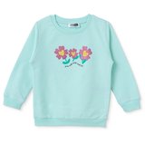 HelloBaby Kız Bebek Sweatshirt Çiçek Baskılı Bisiklet Yaka Uzun Kol