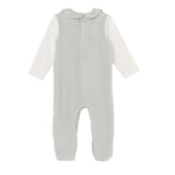 HelloBaby Erkek Bebek Kadife Tulum Araba Baskılı Düğmeli Gömlek Yaka Uzun Kol Patikli