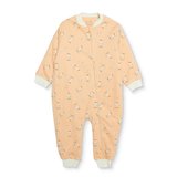 Messido Kız Bebek Uyku Tulumu Papatya Baskılı Fermuarlı Bisiklet Yaka Long Sleeve Ribanalı