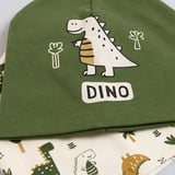 HelloBaby Erkek Bebek 2li Örme Bere Dinozor Baskılı