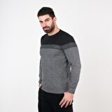 SAN&FA SIFIR YAKA SLİMFİT TRİKO KAZAK