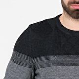 SAN&FA SIFIR YAKA SLİMFİT TRİKO KAZAK