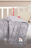 ELART Velvet Bebek Yorgan (150x100 cm) Gri 
