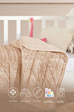 ELART Velvet Bebek Yorgan (150x100 cm) Cappuccino 