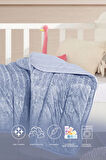 ELART Velvet Bebek Yorgan (150x100 cm) Mavi 