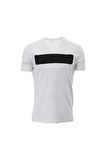 Erkek Baskılı Regular Fit Bisiklet Yaka  T-Shirt - Beyaz | M